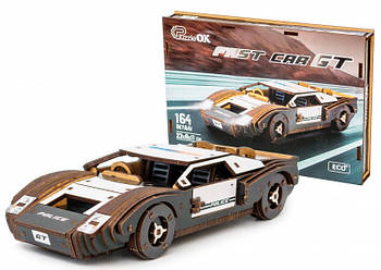 Дерев’яний 3D конструктор «Fast car Gt» чорний
