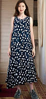 Женское лёгкое штапельное платье-сарафан батального размера XL-4XL (50-56)