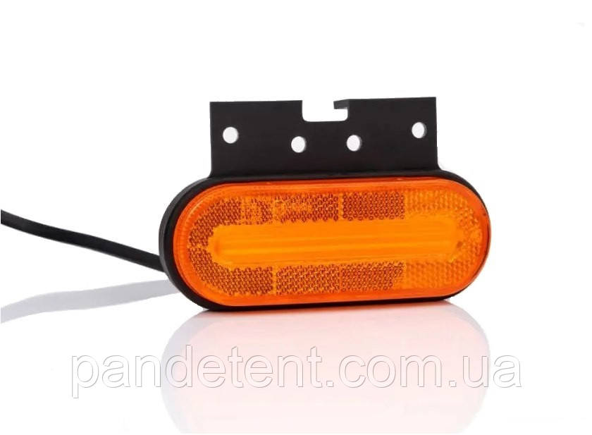 Ліхтар жовтий габаритний LED з кронштейном і кабелем (Fristom)