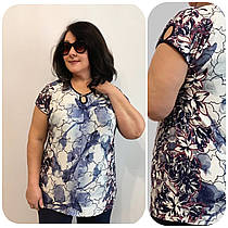 Жіноча туніка футболка літня великі розміри з 50 по 64 розмір