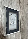 Ключниця key box дерев’яна настінна з дверцятами сіро-біла, фото 7