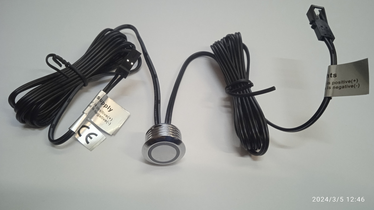 Вимикач сенсорний з регульованою яскравістю 12V - 24V 1,5м кабель