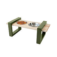 Годівниця для собак Від Джека модель №1 (М) опори метал стільниця дерево (Vitan TM)