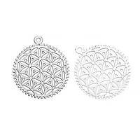 Підвіска Finding Кулон круглий шестерня нержавіюча сталь Сталистий 30 мм x 26 мм