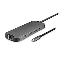 Док-станция USB3.2 Type-C --> HDMI/USB 3.2x2/RJ45/USB-C/SD/TF/PD 80W/Audio 9-in-1 DSC-901 CHIEFTEC