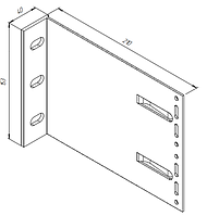 Кронштейн алюминиевый KMD L210*150*40L