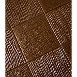 Самоклеюча декоративна 3D панель коричневе плетіння 700x700x5 мм, фото 2