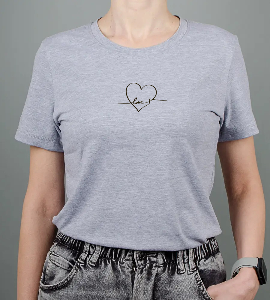 Футболка жіноча Love 2282ж (Уп.4шт M-XXL), Св.Сірий меланж