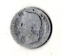 Імперія Франція 50 сантим 1864 рік срібло король Наполеон III №1291