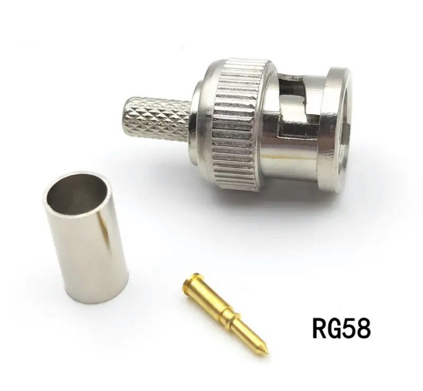 Роз'єм BNC male (тато) штекер для кабелю RG58