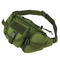 Поясна сумка тактична з MOLLE, сумка бананка, 5 л, Зелена сумка армійська, військова сумка на пояс, si