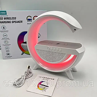 Смарт светильник, Ночник RGB лампа с беспроводной зарядкой и колонкой, G63 RGB G-Smart Light лампа колонка, si