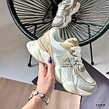 Женские белые стильные трендовые кроссовки, фото 2