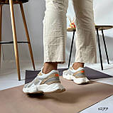 Женские белые стильные трендовые кроссовки, фото 5