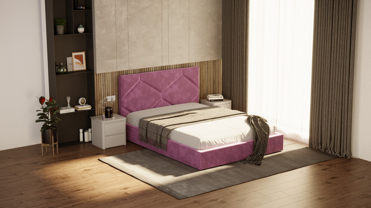 Ліжко   з м'яким узголів'ям ГЕОМЕТРІЯ 2, ArtWood