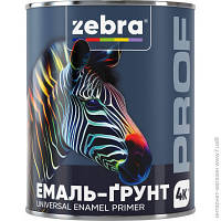 Эмаль-грунт ZEBRA PROF коричневая темная 2,5кг 088P