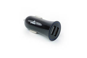 Автомобільний зарядний пристрій 2 USB (12/24V — 5 V 2,1 A) чорний 12 Atelie