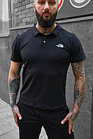 Мужская черная стильная спортивная футболка с вышитым логотипом TNF