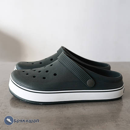 Чоловічі крокси кольору хакі, фото 1