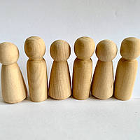 Дерев яні фігурки люди 6 шт 6 см
