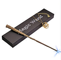 Набор волшебника Гермиона Грейнджер: волшебная палочка с кулоном Маховик Времени, Гарри Поттер - Magic Wand