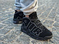 Кроссовки мужские Nike Air More Uptempo "Triple Black" / 414962-004