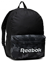 Спортивный рюкзак 24L Reebok Act Core черный с серым Toyvoo Невеликий спортивний рюкзак 15L Reebok Act Core GR