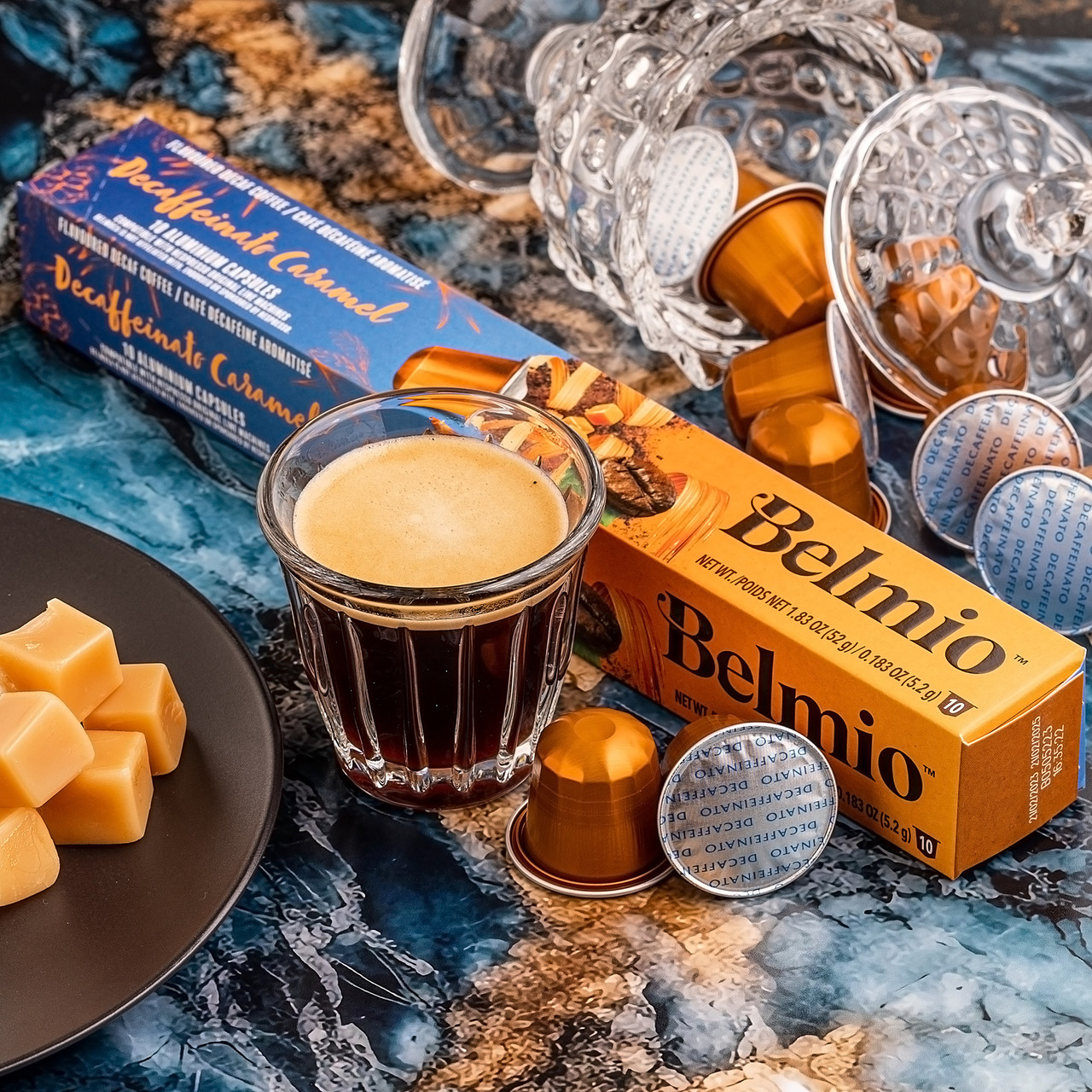 Nespresso® капсулы Belmio Decaffeinato Caramel (карамельний смак без кофеїну)