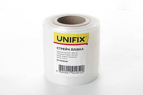 Стретч-плівка 100 мм 0,4 кг (20 мкм) прозора, втулка 100 г UNIFIX