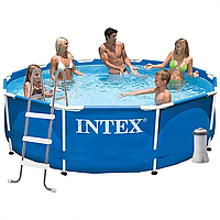 Каркасний басейн Intex 28200 - 5, 305 х 76 см 2 006 л/год драбина, тент, підстилка