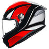 МОТОШОЛОМ ЗАКРИТИЙ AGV K6 S - HYPHEN BLACK/RED/WHITE, фото 2