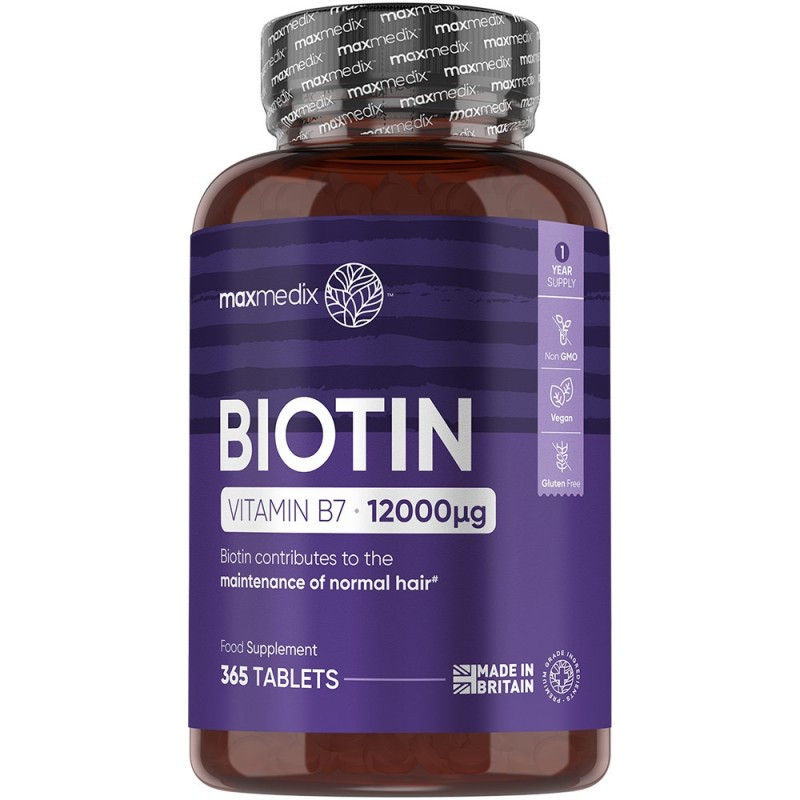 Таблетки для міцності волосся Natural Hair Thinning Supplement Maxmedix Biotin