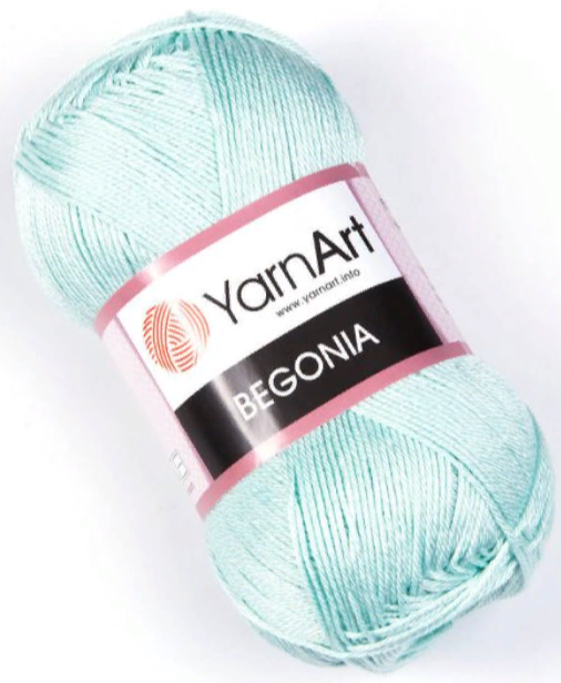 Нитки пряжа для в'язання бавовна Begonia Yarnart Бегонія Ярнарт № 4939 - блакитний
