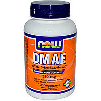DMAE (ДМАЭ, Диметиламиноэтанол), Now Foods, 250 мг, 100 капсул на растительной основе
