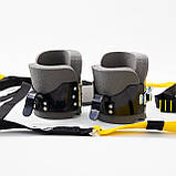 Петлі TRX для кросфіту (трх тренажер для фітнесу) + гравітаційні черевики для турніку OSPORT Set 53 (n-0083) Чорно-жовтий, фото 5