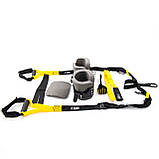 Петлі TRX для кросфіту (трх тренажер для фітнесу) + гравітаційні черевики для турніку OSPORT Set 55 (n-0085) Чорно-жовтий, фото 3