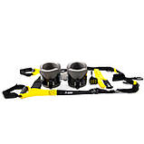 Петлі TRX для кросфіту (трх тренажер для фітнесу) + гравітаційні черевики для турніку OSPORT Set 55 (n-0085) Чорно-жовтий, фото 4