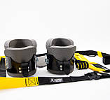 Петлі TRX для кросфіту (трх тренажер для фітнесу) + гравітаційні черевики для турніку OSPORT Set 55 (n-0085) Чорно-жовтий, фото 5