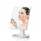 Косметичне дзеркало Magic Makeup Mirror для макіяжу 22LED з підсвічуванням, USB батарейки, фото 10