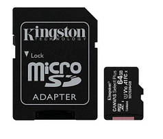 Карта пам'яті Kingston 64GB microSDXC Canvas Select Plus 100R A1 C10 Card + ADP