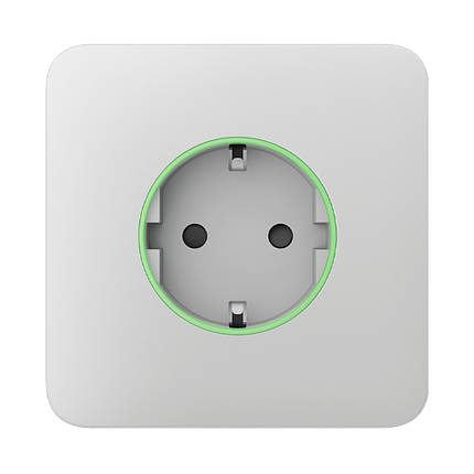 Передня панель Ajax SoloCover (type F) white для вбудованої розетки, фото 1