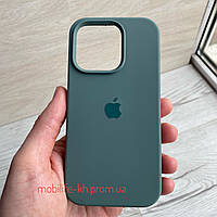 Чехол Silicone case iPhone 14 Pro Pine Green ( Силиконовый чехол iPhone 14 Pro с микрофиброй )