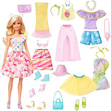 Лялька Барбі з колекцією одягу та аксесуарів Barbie Fashion Set GFB83