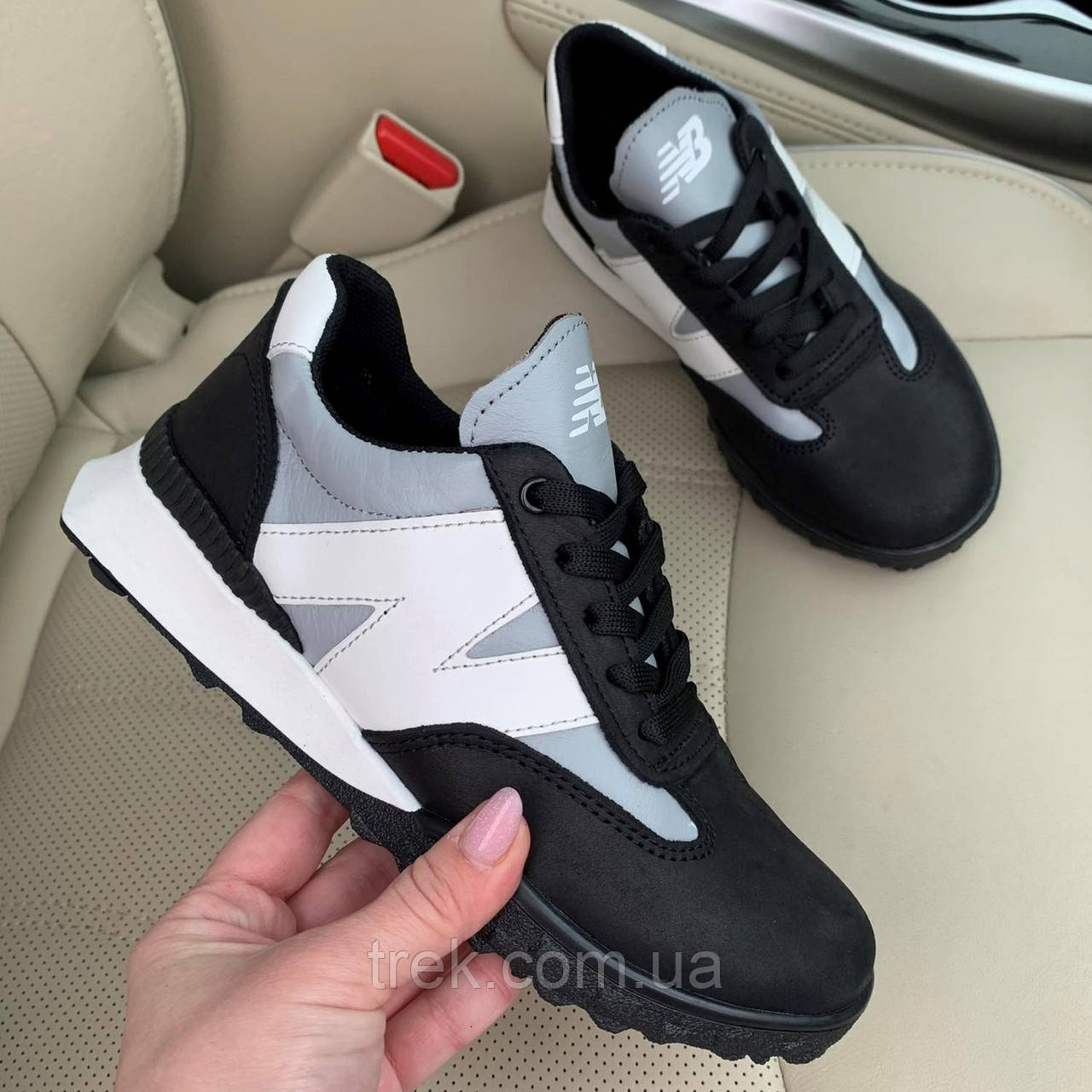 Кросівки замшеві чорно-сірі /23488/ 38р, фото 1