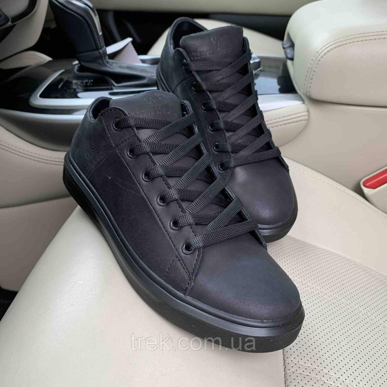 Кросівки шкіряні чорні /23490/ 38р, фото 1