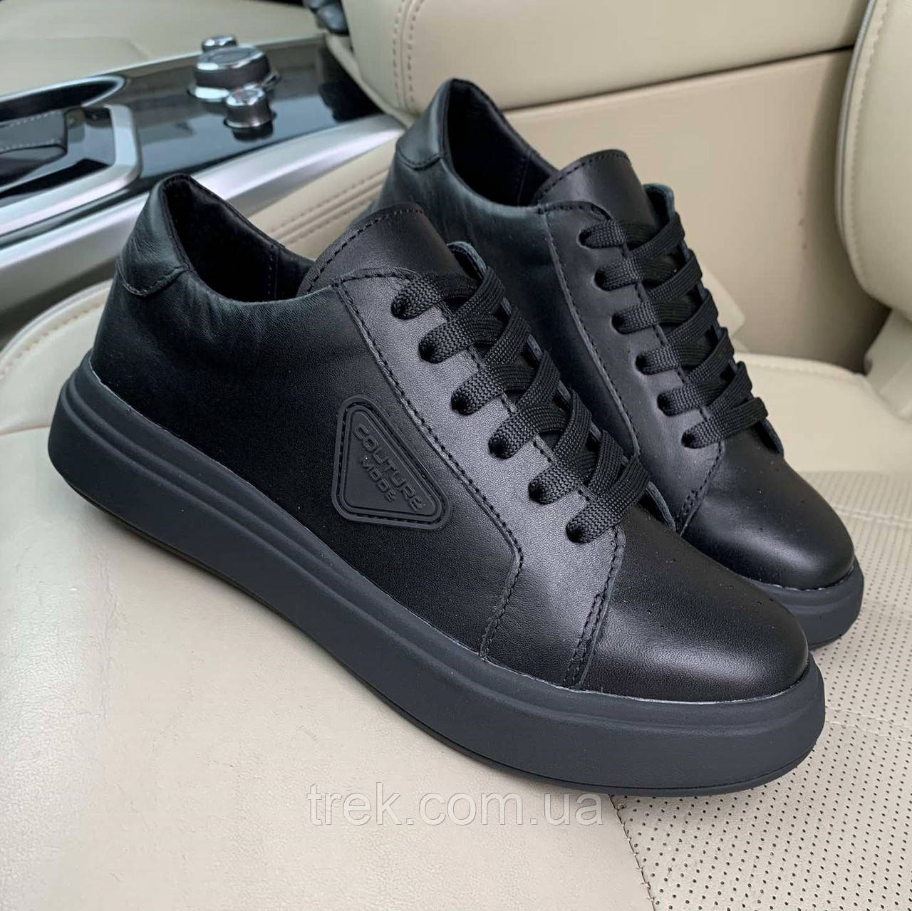 Кросівки шкіряні чорні /23491/ 38р, фото 1