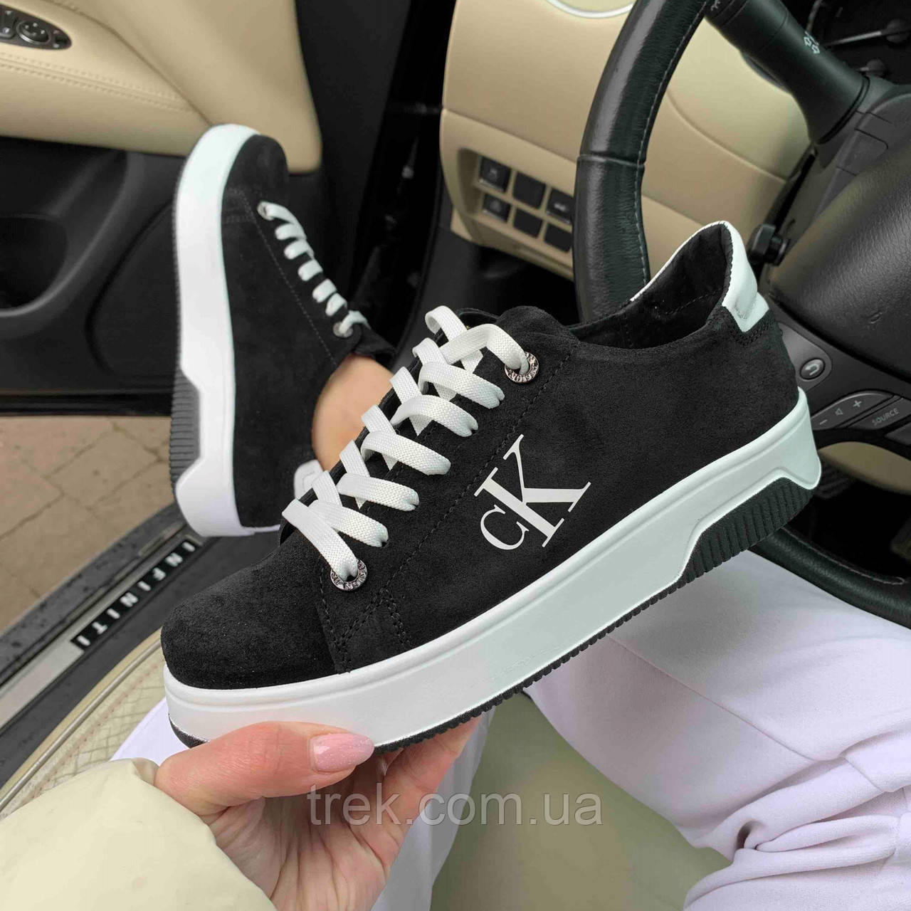 Кросівки замшеві чорні /23492/ 37р, фото 1