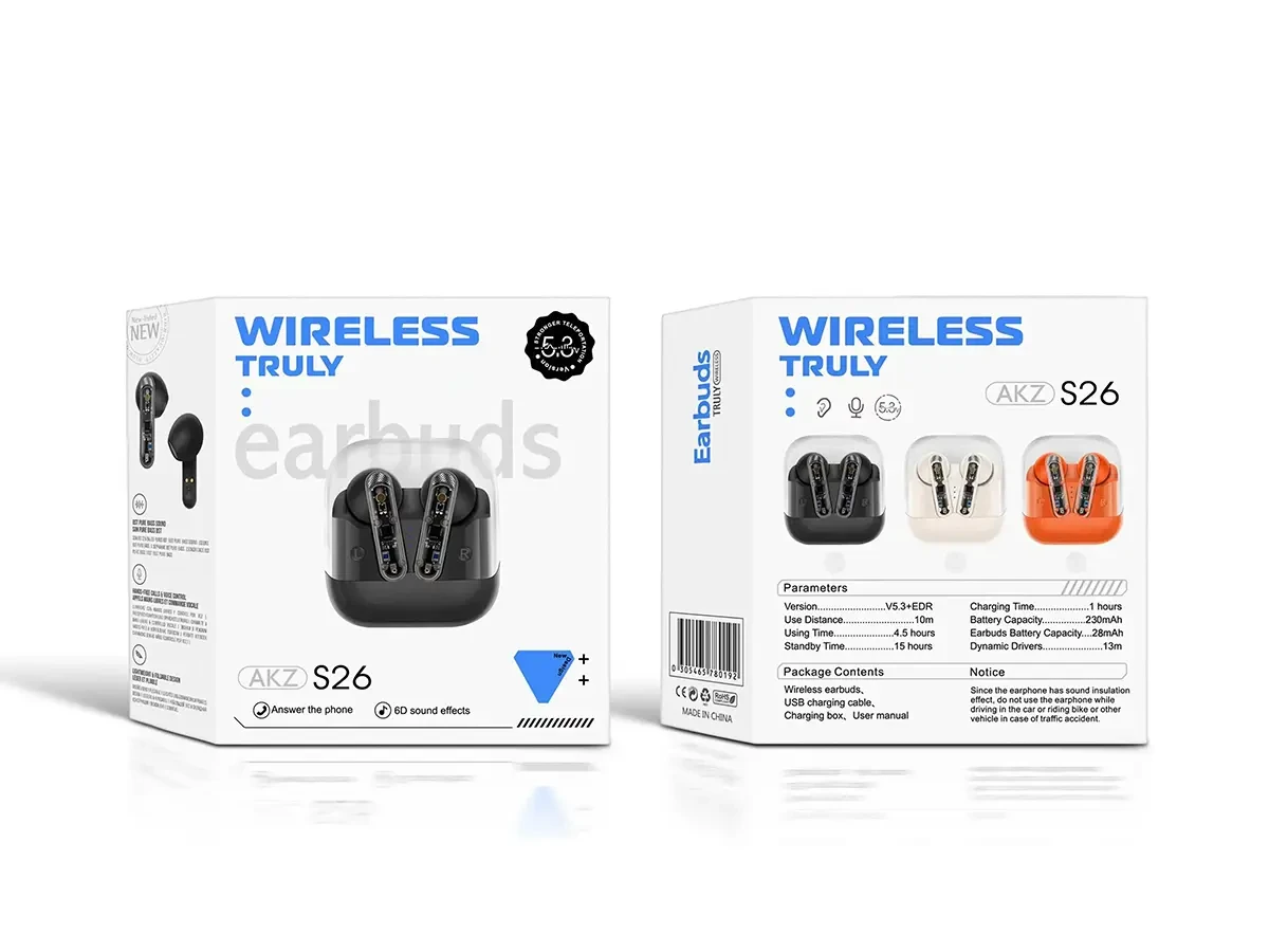 Гарнітура Double з кейсом Bluetooth TWS AKZ-S26 100шт 6768, фото 1