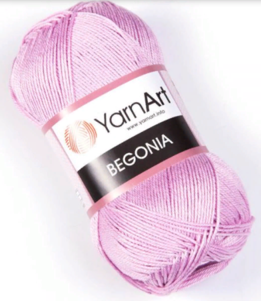 Нитки пряжа для в'язання бавовна Begonia Yarnart Бегонія Ярнарт № 5049 - рожевий