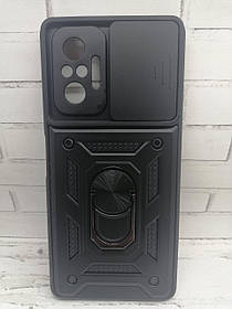 Чохол для Xiaomi Redmi Note 10 Pro накладка бампер протиударний із підставкою camshiled чорний